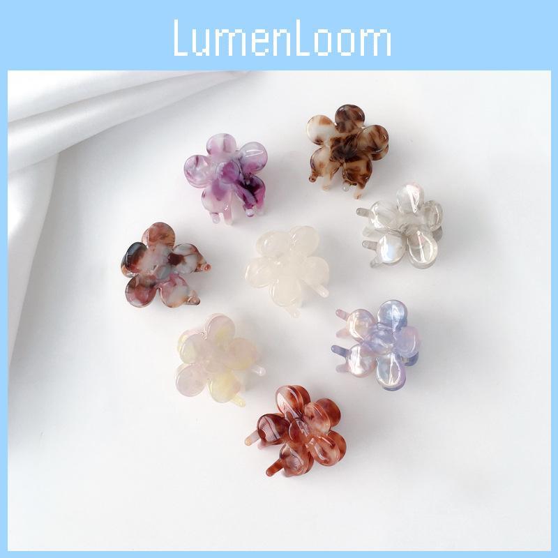 Delightful Mini Hair Claw Clip For Girls Charming Floral Design Handmade Hair Accessory