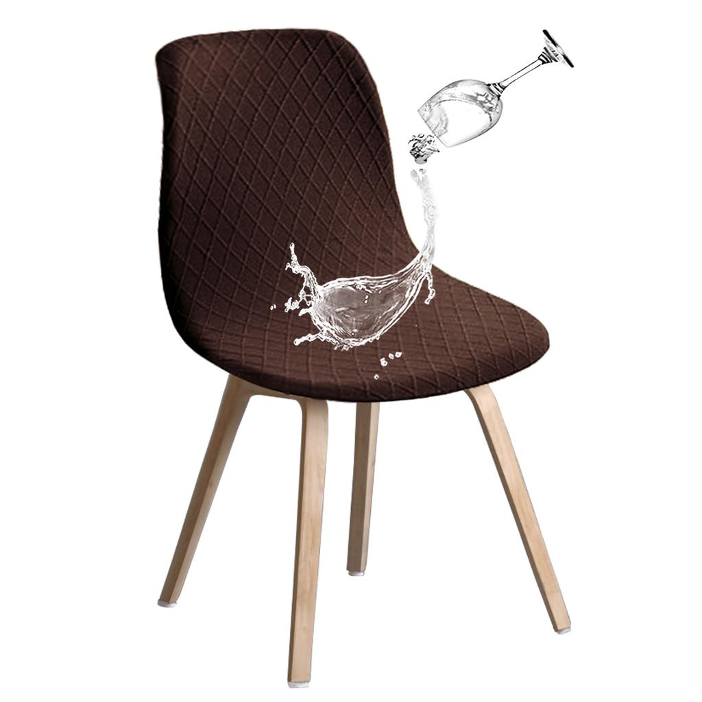 Diamond Jacquard Waterproof Shell Chair Cover Eames Curved Chair Cover Cover Hotel Club Wholesale Tables and Chairs