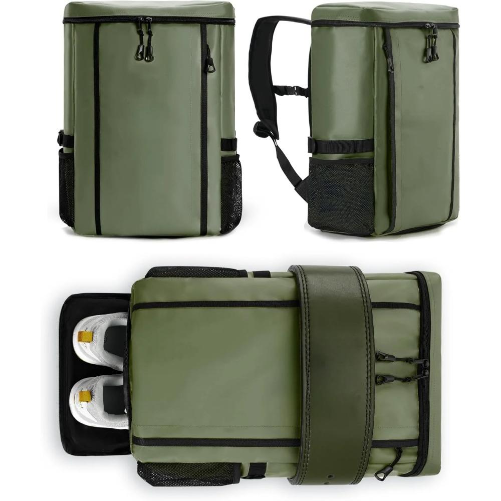 Gym Backpack with Gym Belt Holder for Men and Women Waterproof Travel Backpack with Shoe Compartment and Laptop Compartment