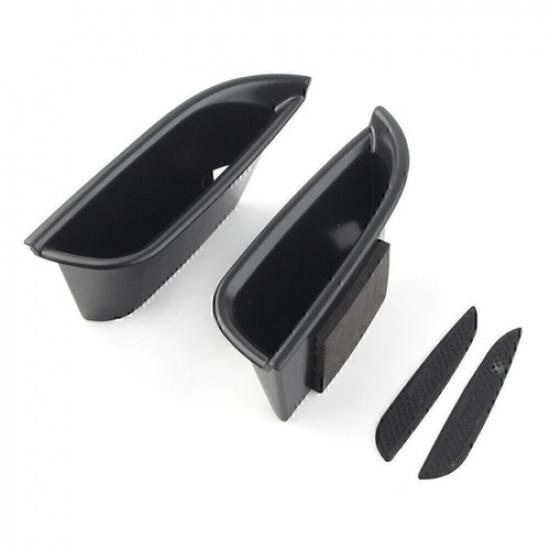 2Pcs Car Front Door Handle  Storage Box Tray Bin Kit For Cadillac ATS 2015-2018