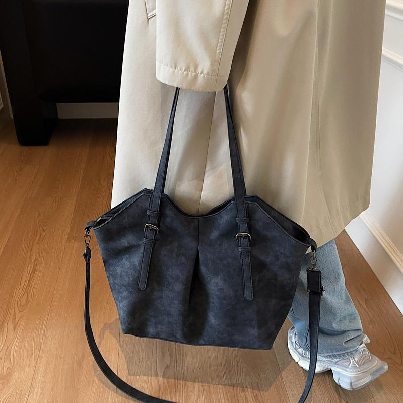 Geantă de mână pentru femei din piele moale, geantă de umăr și crossbody cu buzunare multiple, geantă de mână de zi cu zi la modă cu capacitate mare, stil vintage