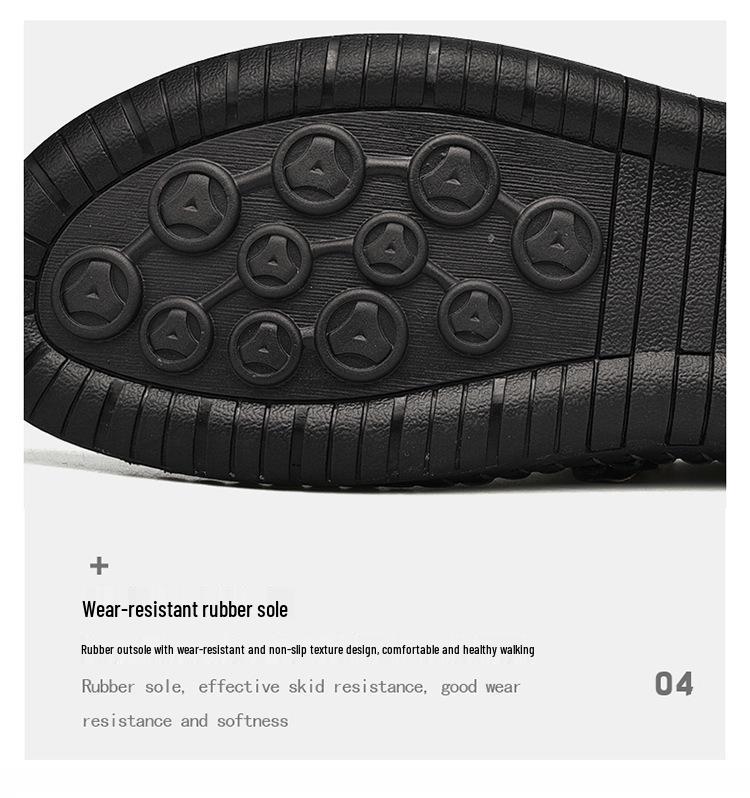 2023 Spring Men's Plus Size Leather Slip-On Casual Shoes with Zipper