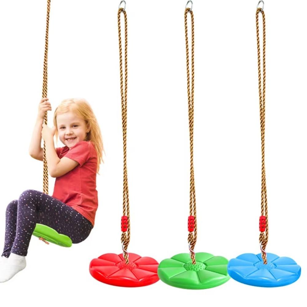 Height Adjustable Ropes Children's Disc Swing Indoor Outdoor Toys Toy Swings Kids Garden Swing