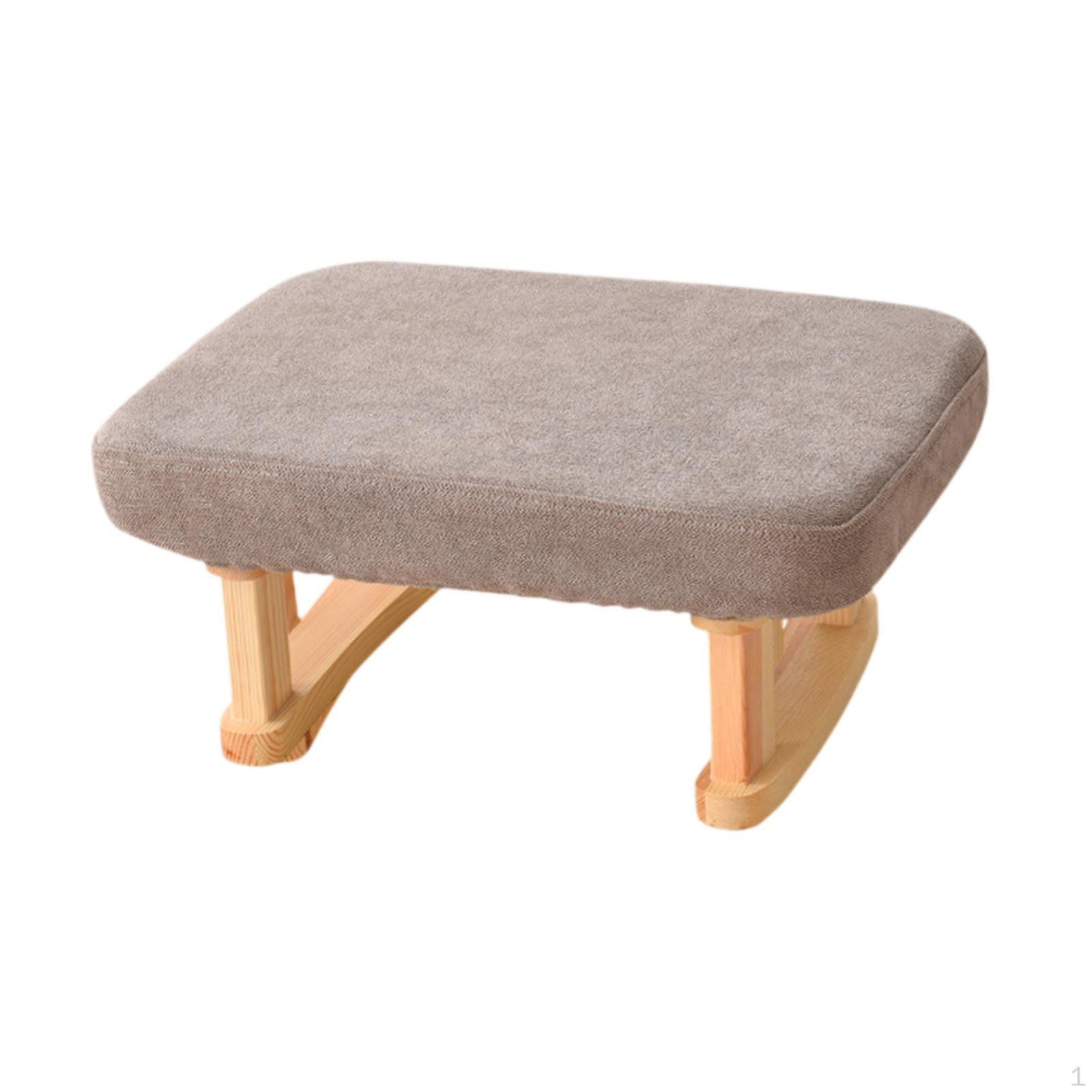 Удобный деревянный пуфик-подставка для ног для домашнего рабочего места светло-серый 3230₽