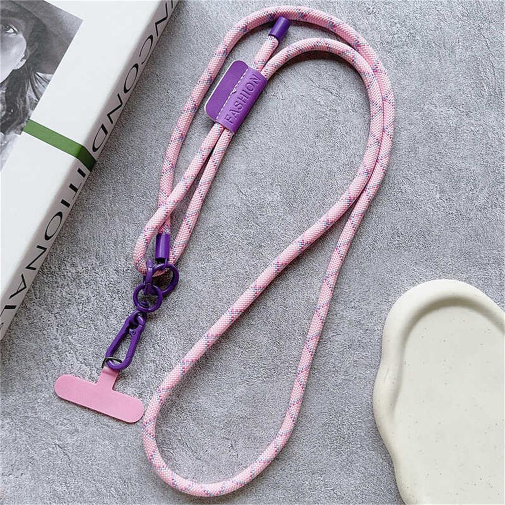 Süßes verstellbares Lanyard Crossbody Schultergurte Schlüsselanhänger Schlüsselring Geflochtenes Seil Mit Ersatz-Patch Zubehör