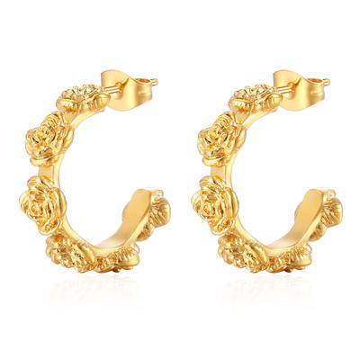 Les Boucles d'Oreilles Clous Rose Sont Tendance Dans l'E-commerce, Boucles d'Oreilles Tempérament, Boucles d'Oreilles Femme Luxe Léger Premium, Boucles d'Oreilles Coulées en Acier Inoxydable.