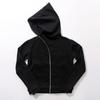Men Hoodie Coat Hooded Solid Color Long Sleeves Zipper Cardigan Warm Hip Hop Plus Size Loose Men Fall Cloak for Street