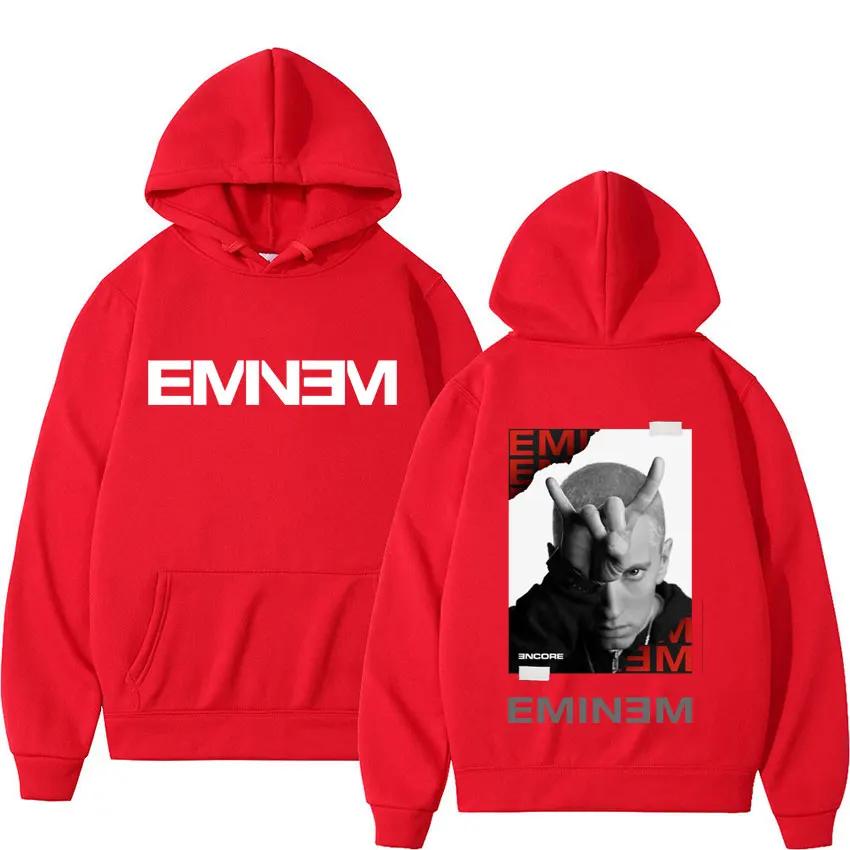 Rapper Eminem Music Album Hoodies World Tour Graphic Hoodie Men Women Fashion Hip Hop Punk Hoodie Vintage Sweatshirt Streetwear