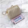 Mouth Gold Small Bag Female Wild Messenger Bag Chain Shoulder Fashion Clip Mouth Straw Bag