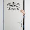 Creative Bathroom English Signage Bathrom Door Stickers Bathroom Decoration Self-adhesive Wall Stickers
