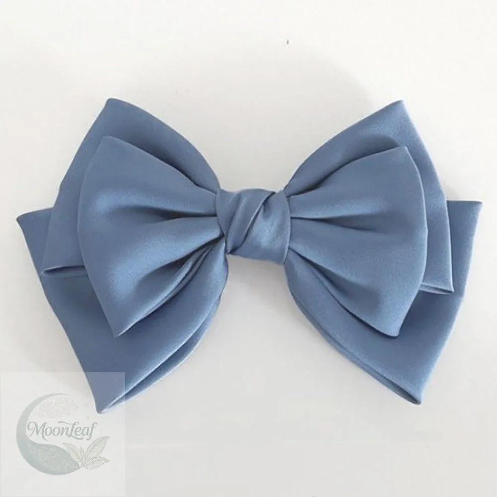 MLSTORE Blue Silk 3-Tier Knot Hairpin Premium Hairpin Half-Up Hairpin
