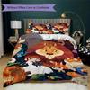 Cartoon Animal Pattern Bedding,Quilt Set Quilt Cover Pillowcase Home Birthday Gift (1*duvet Cover+2*pillowcase,without core)XSJT0917361