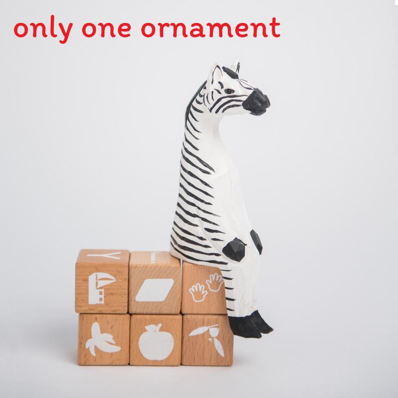 Wooden Animal Figurine Set With Handcrafted Design For Home Decor Gift Ideas