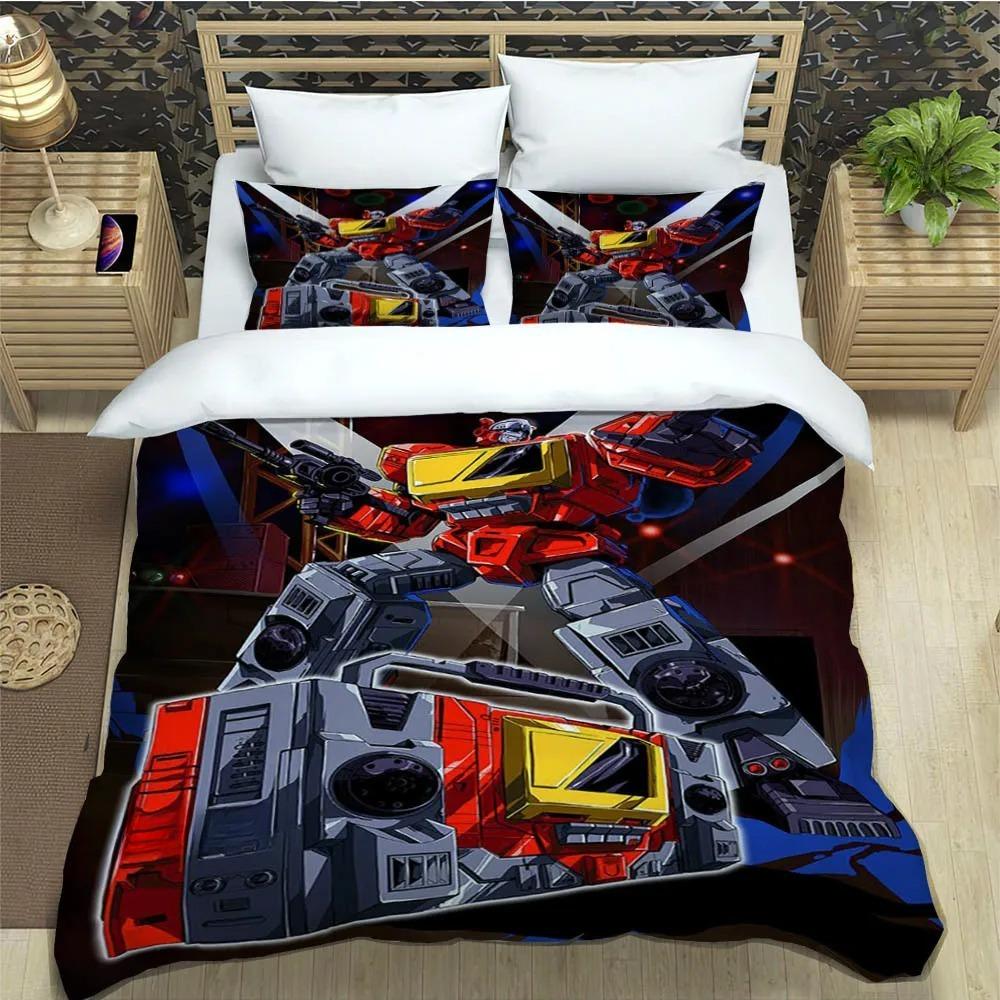 Bumblebee Car Duvet Cover Transformers Pillowcase Bedding Set Adult Boy Girl Bedroom Decoration Children Single Double Size