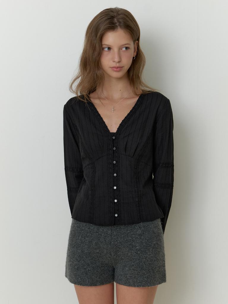 Liel Pitta Lace Blouse (Black)