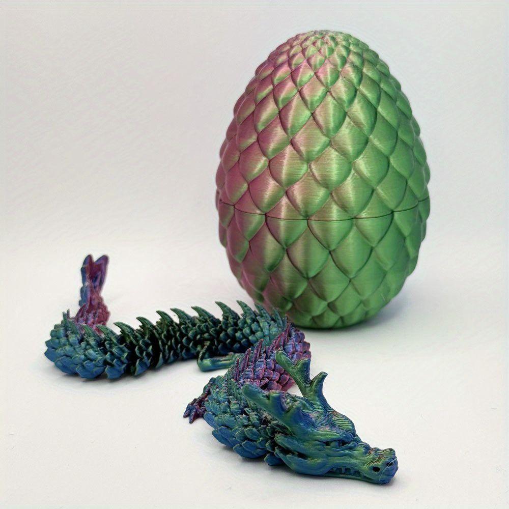 6.5Cm Dragon Scale Egg+15Cm Dragon New 3D Printing Dragon Flying Dragon Rotating Articulated Wing Dragon Home Decor