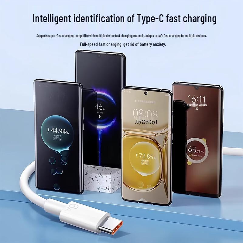 120W Universal Fast Charge 3C Certified USB-A Charger Set with Cable