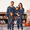 Halloween Printed Family Matching Hooded Long Sleeved Zippered Hooded Jumpsuit Set