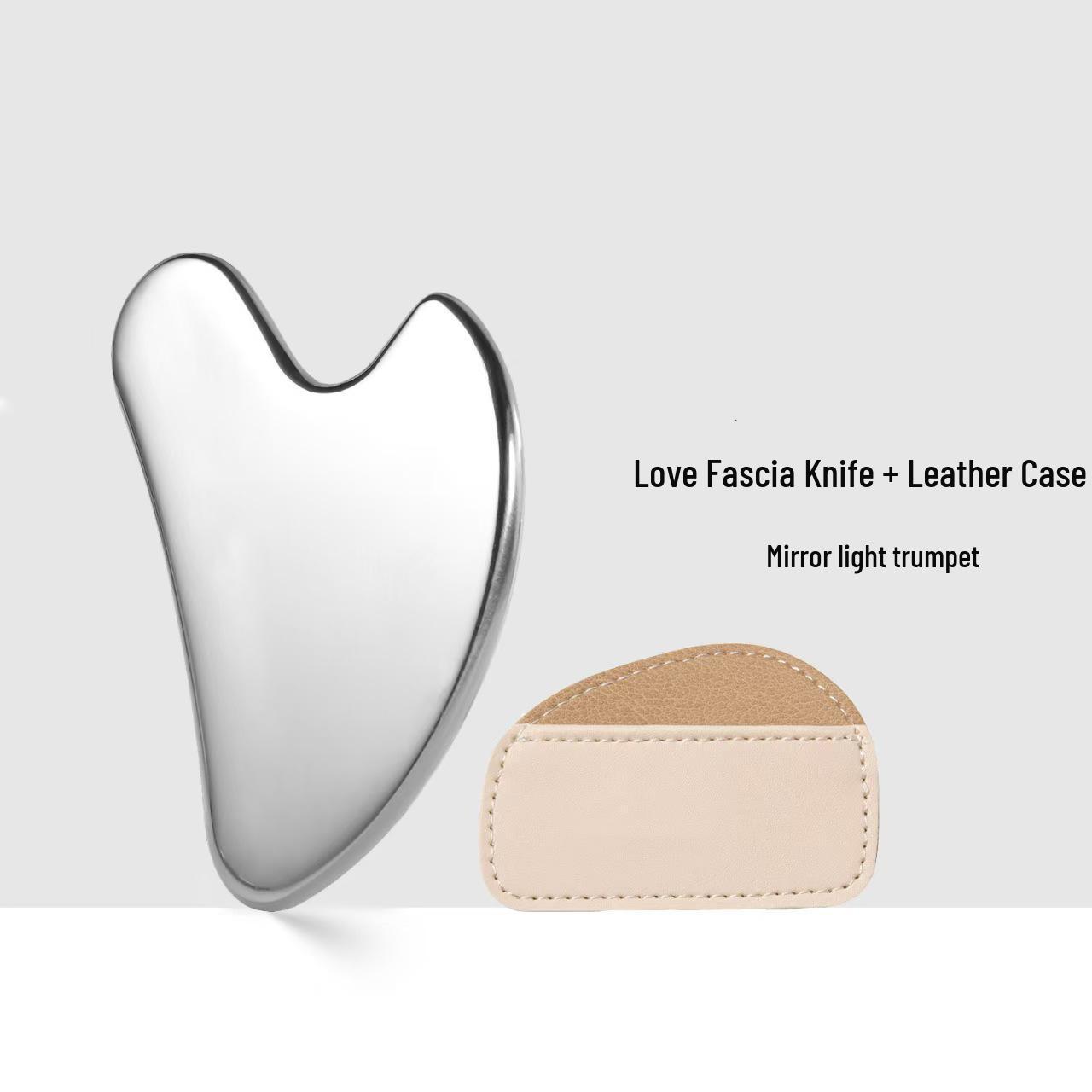 

Велика нержавіюча дошка Гуа Ша у формі серця для масажу для підтяжки та ліфтингу обличчя