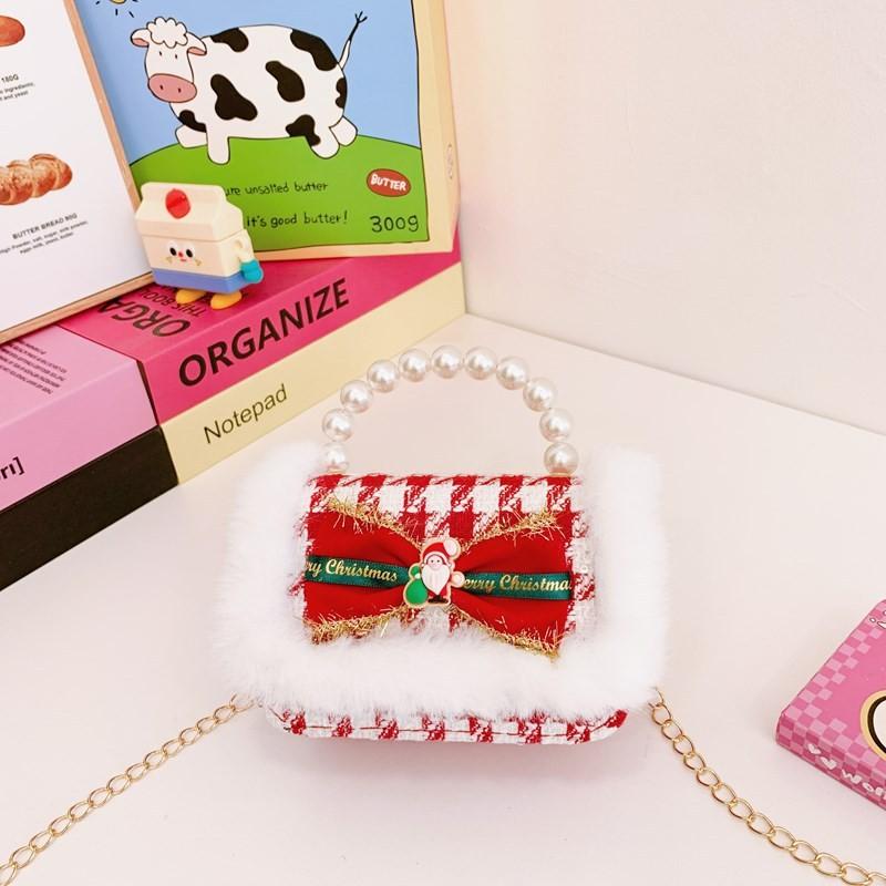 Red Ruffled Fun Bow Purse For Girls With Cozy Polyester Interior And Playful Appeal For Any Occasion