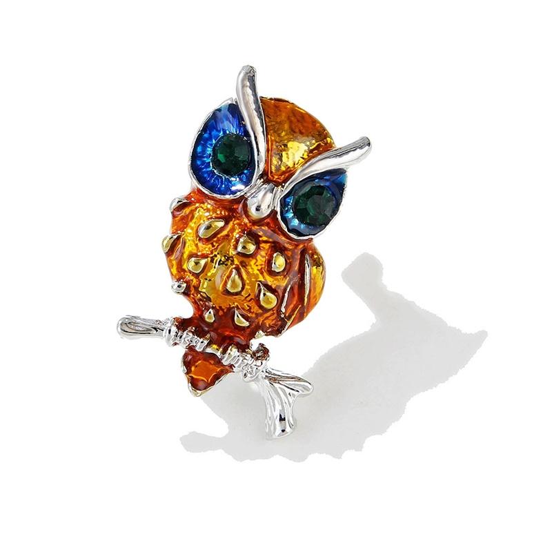 Lovely Owl Brooches For Women Trendy Rhinestone Jewelry Brooch Bird Animal Pin Badge Clothes Decorative Pins Corsage Gifts