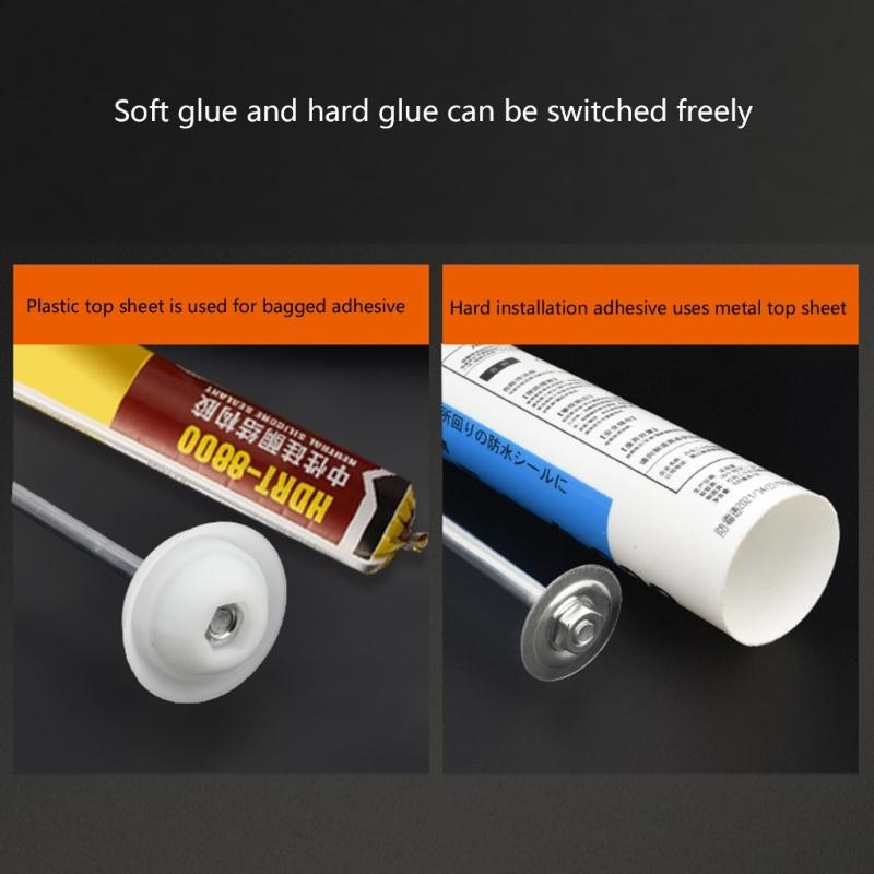 High Efficiency Caulk Guns Aluminum Tube Caulking Tool with Nozzle for Gluing Tasks Glass Adhesive, Various Applications