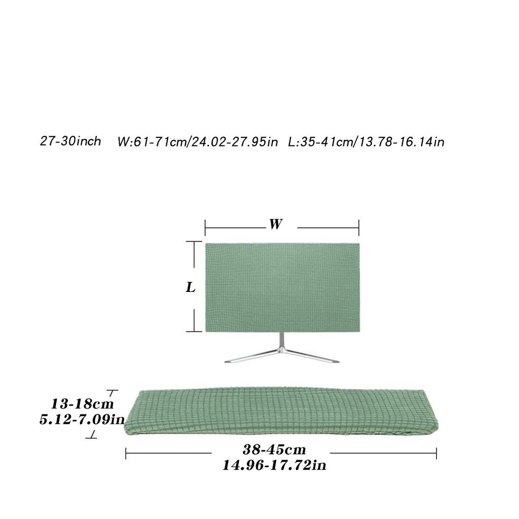 2pcs Set (1pc Monitor Cover And 1pc Keyboard Cover) Dust Cover for Desktop Computer Monitors,Suitable for 24 to 30-Inch Monitors