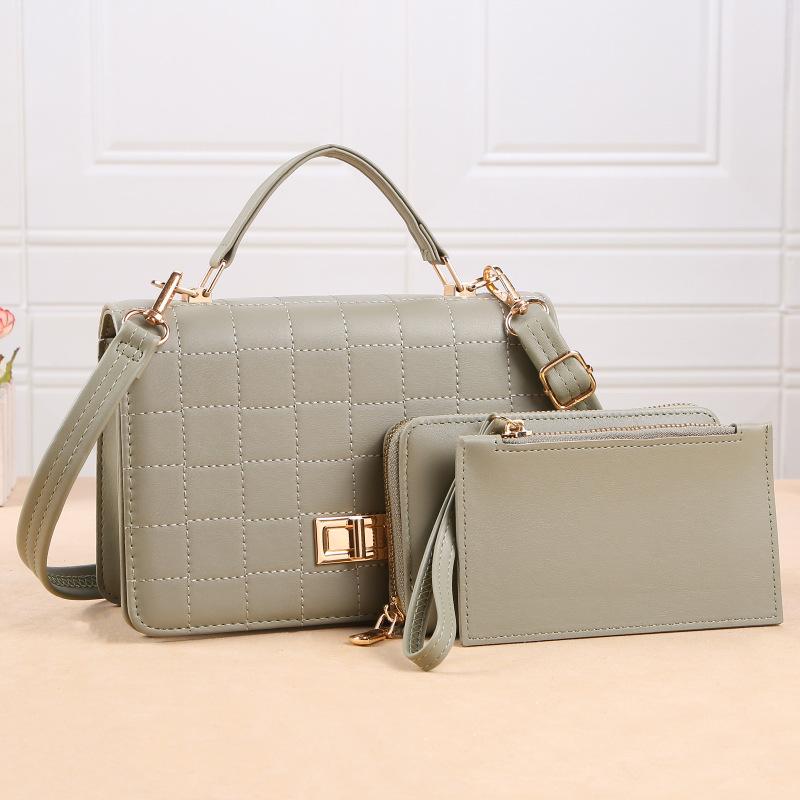 

Модные клетчатые сумки через плечо для женщин, ретро ручные маленькие квадратные сумки с кошельками, повседневные женские кожаные сумки кроссбоди