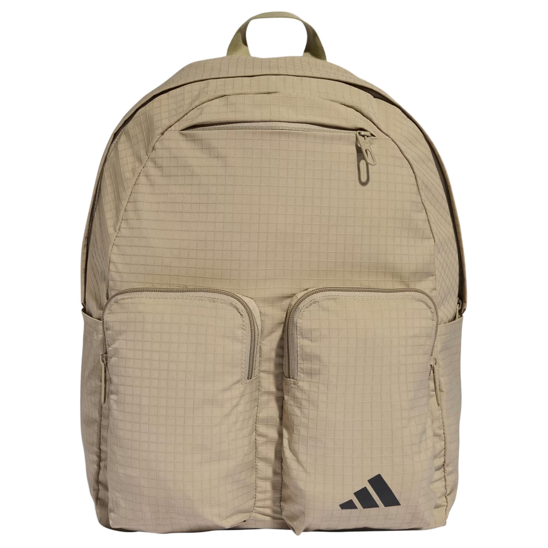 Adidas Essentials 27.4L Brand Logo Polyester Backpack Unisex Backpack Khaki KE5659 Beige