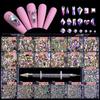 1 Box 21 Grids Mixed Nail Art Rhinestones Crystal Glitters Gems Diamonds Beads Craft Nail Art Supplies Accessories