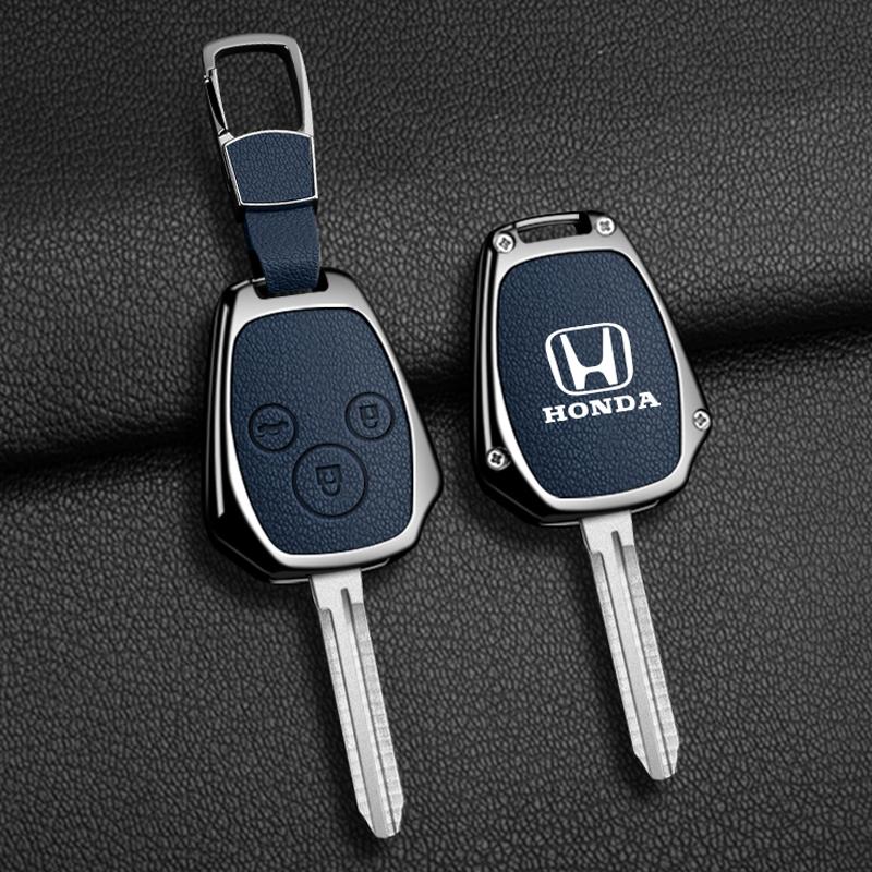 DNPVT1 Zinc Alloy Leather Car Remote Key Case Cover For HONDA Accord CRV Pilot Civic 2003 2007 2008 2009 2010 2011 2012 2013 Accessory