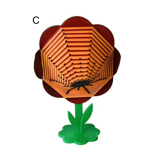 Flower Fractal Hexagon Fidget Toy Stress Anxiety Relief Desk Rotating Toy Kids Adults Pocket Size Travel Geometric Hexagon Sensory Toy