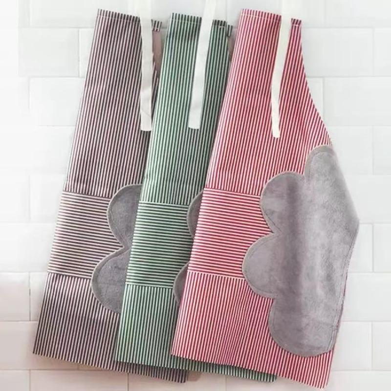 2/3Pcs Apron Set Waterproof Oil Proof for Women Men Kitchen Cooking Workwear Home Smock with Hand Wipe