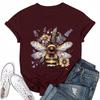 Women's Top Round Neck Casual Printed Short-sleeved T-shirt Top