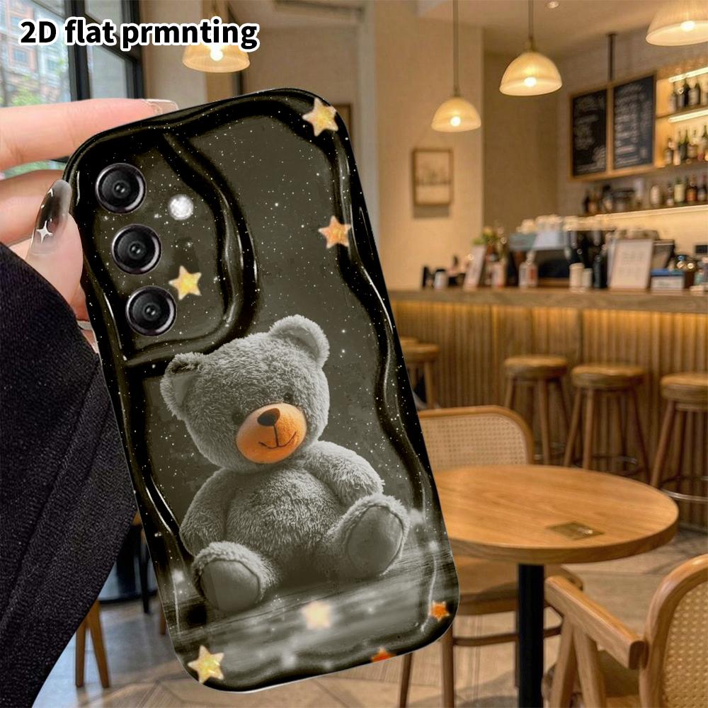 Phone Case: 2D flat, fits Samsung Galaxy A34 A35 M05 M06 S20 S22 S21 FE Plus 5G, plush little bear, perfect holiday gift for Christmas and Halloween