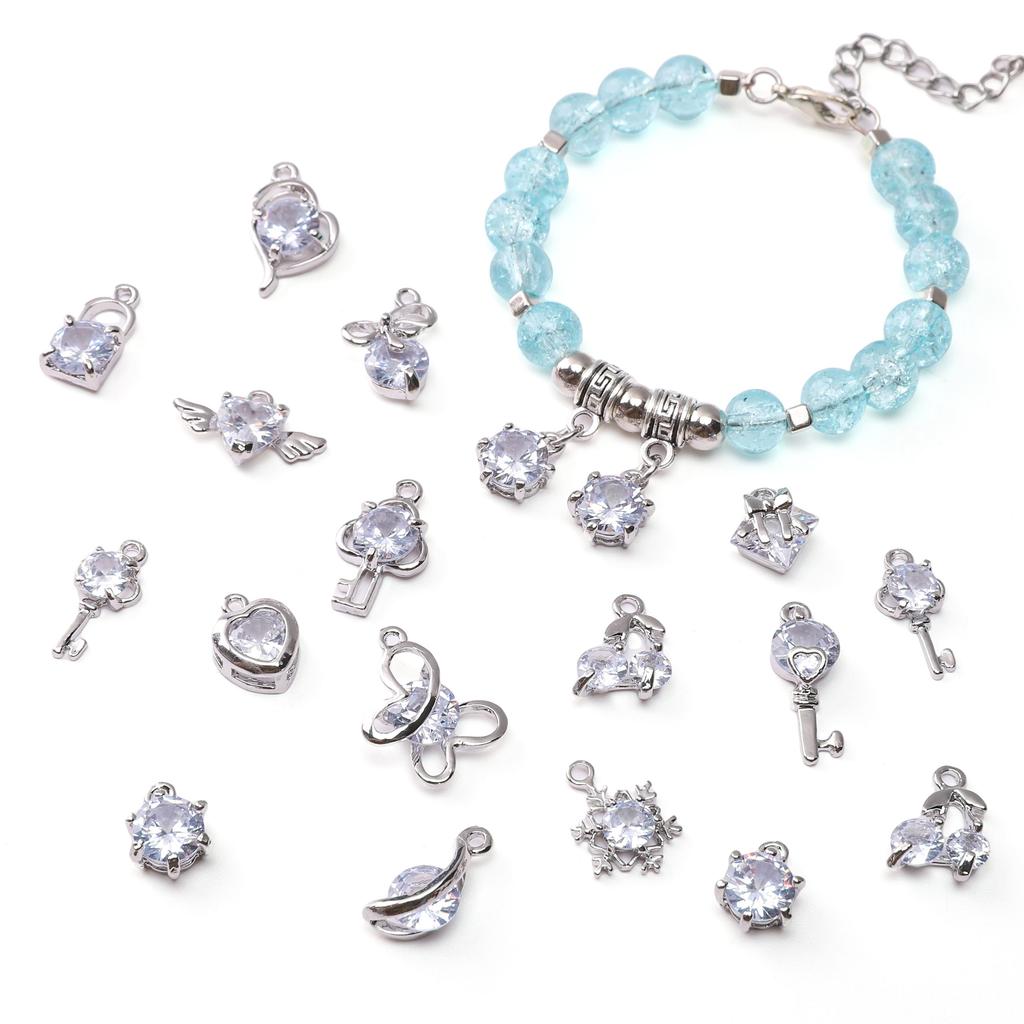 Κράμα Ζιργκόν Διατήρησης Χρώματος Κρεμαστά Στοιχεία Για DIY Βραχιόλια Κολιέ Κατασκευή Κοσμημάτων