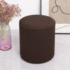 Durable Solid Color Jacquard Ottoman Cover Round Elastic Square Stool Cover Soft Footrest Slipcover Home Decor