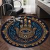 Sacred Mandala Design round carpet Chair cushion Round Entryway Rug, Soft Round Rugs for Living Room, Bedroom, Circle Carpet decor gifts
