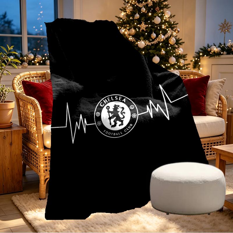 Chelsea F.C Print Blanket - Soft & Comfortable, for Bedroom, Travel, Sofa, Home Decoration - Birthday Christmas Gift for Friend