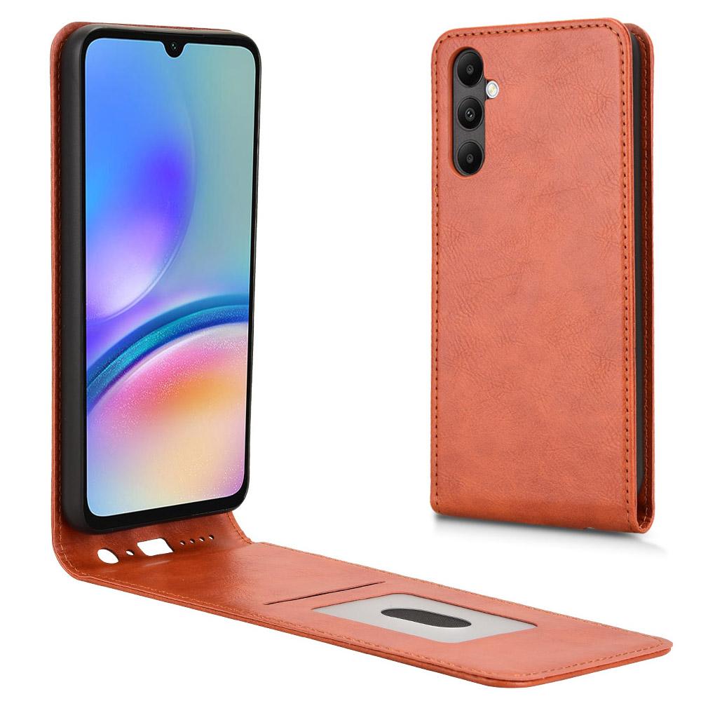 For Samsung Galaxy M14 4G/A05s 4G Case with Card Slot Magnetic Vertical Flip Leather Phone Cover