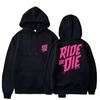 2026 Hot Sale Ride or Die Graffiti Letter Graphic Hoodie Men Women Harajuku Y2K Gothic Oversized Sweatshirt Perfect for Commute & Loungewear
