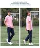 Plus Size School Uniform Set: Campus Lapel T-shirt & Long Pants for Junior High & High School Students