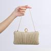 Luxury Design Women Evening Clutch Bag Shoulder Bag Party Wedding Prom Birthday Long Square Bags Pleated Elegant Handbag Purse