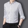 Shirts Men Elegant Shirts Luxury Men's Clothing High Quality Stripe Pattern Shirts Fashion Long Sleeves Shirt Man