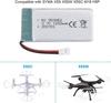 Set of 4 Rechargeable LiPo Batteries 3.7V 1200mAh | Compatible with RC Drones Syma X5SC X5SW | Extended Flight Time 15 Min | Lightweight, Silver