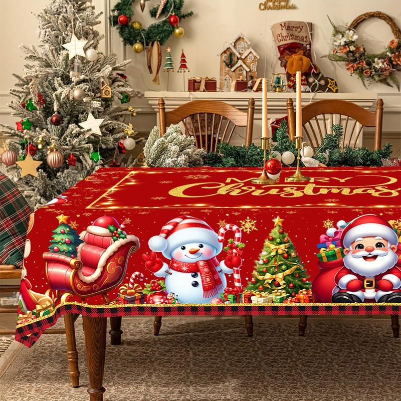 Christmas Tablecloth Christmas Decorations for Home 2026 Xmas Gifts Navidad New Year Winter Holiday Kitchen Dining Table Cover