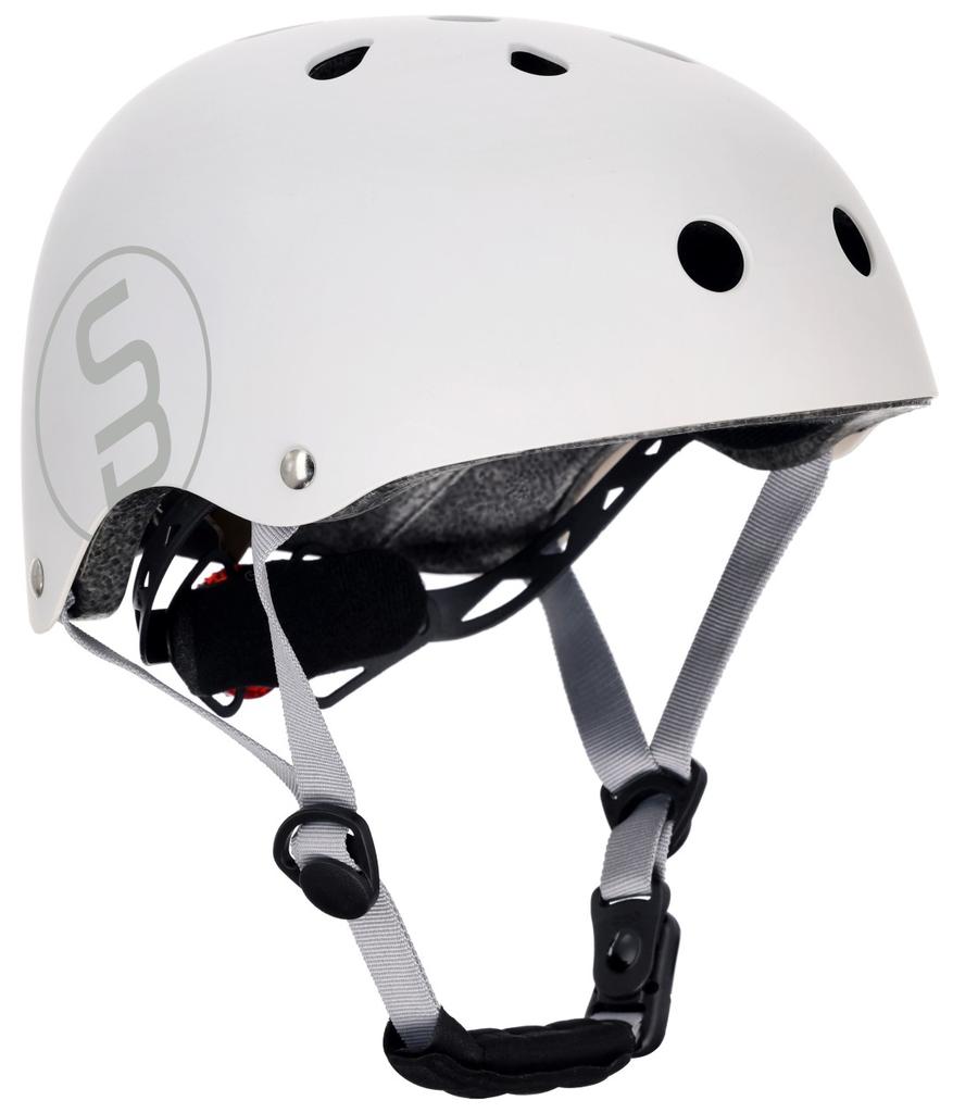 Kask Rowerowy Dla Dzieci Perfect Fit S 50-54 Cm Lekki Lampka Led Klipsy Magnetyczne Biały