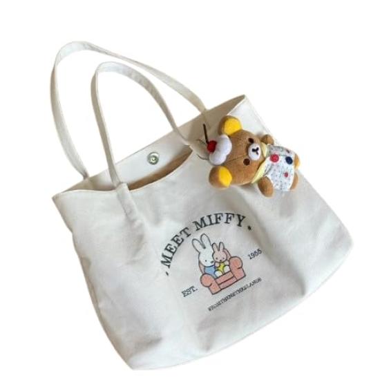 

Miffy Tote Canvas Shoulder Large Capacity Tote Perfect for Overnight Eco Canvas Shoulder Shopping A4 and Unofficial [GAJKCY] Bag, Bag, Bag, Trips,