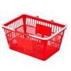 Shopping Baskets, 12 PCS, 21L Stackable PE Plastic Grocery Baskets with Handles, Dense Mesh Structure, Holds up to 9.07kg, Portable for Grocery,