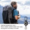 Stainless Steel Retractable Carabiner Keychain Heavy Duty Carabiner Key Chain Impact Resistance Wire Rope Key Ring